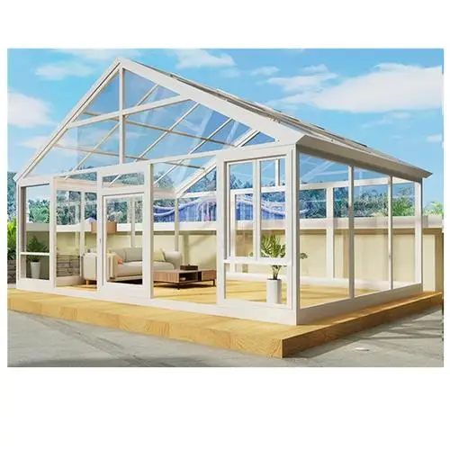 Prefabricated Winter Garden Patio Enclosure/Modern Veranda 4 Seasons Aluminum Sunroom Glass house