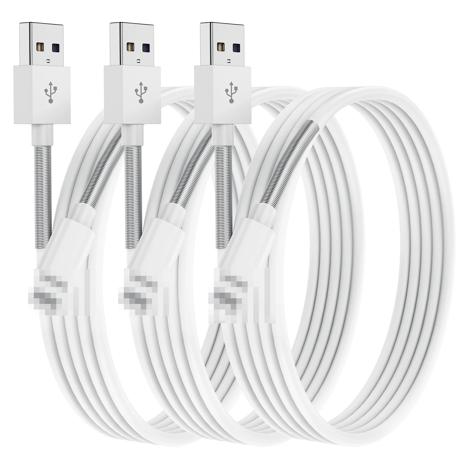 larger stock 1m 2m 3m Nylon Braided spring MFI USB A to lightning cable fast Charging cable for android for iphone Cable