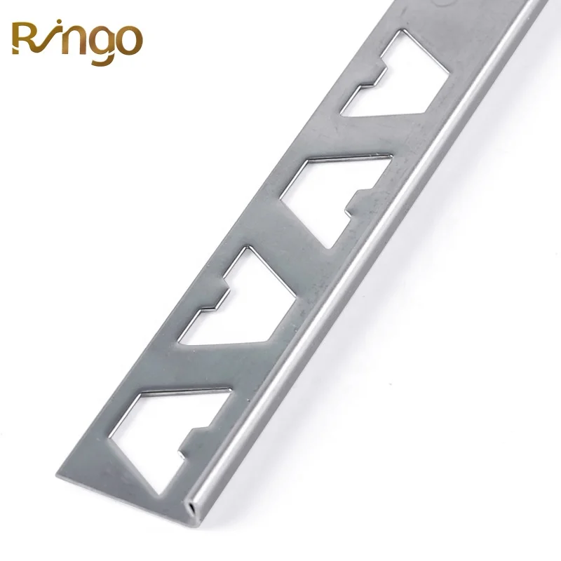 Modern Kitchen Design Stainless Steel Tile Trim Customized Tile Edge Trim Modern Style Metal Corner Profiles Tile Accessories