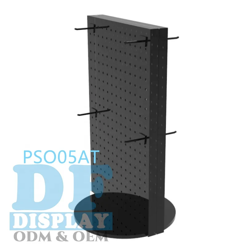 Acrylic Pegboard Two-Sided Counter Display Pegboard Display Stand Revolving Display For Retail/ Counter
