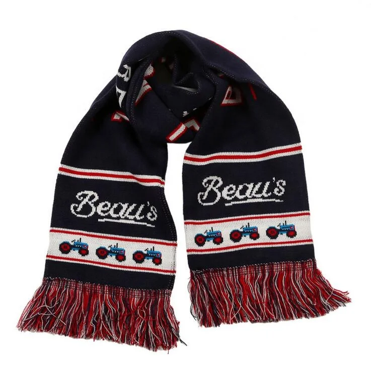 wholesale cheap custom design acrylic knitted german Germany soccer scarf