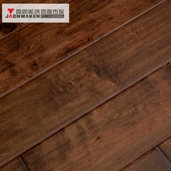 Wood Parquet Flooring Easily Installed Solid Indoor 18mm Maple Flooring Oak Smowy Courtyard Cottonwood Core + Hardwood Veneer E0