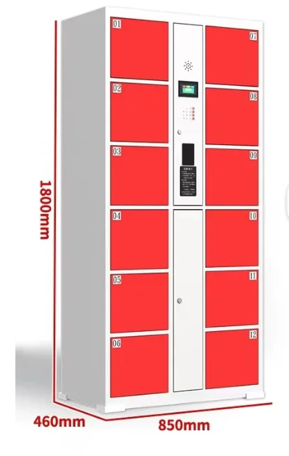 Customized Supermarket Waterproof Iron Sheet Metal Electronic Facial Recognition Password Storage Cabinet