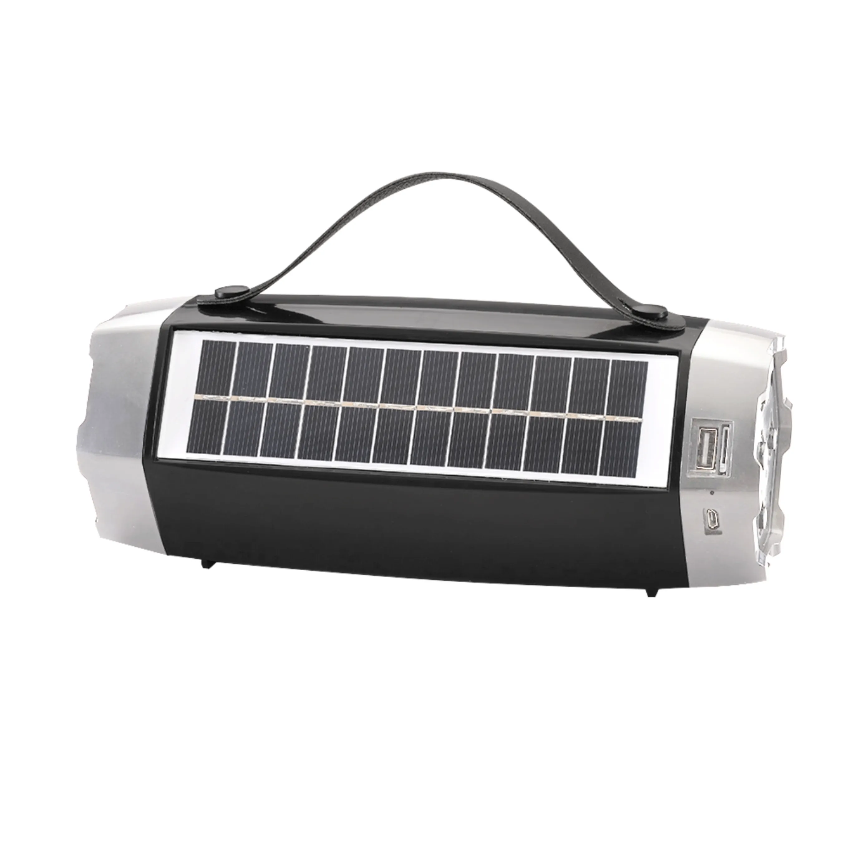 RS-672BT Manufacture high quality perfect sound fm radio blueteeth speaker with torch light  solar panel