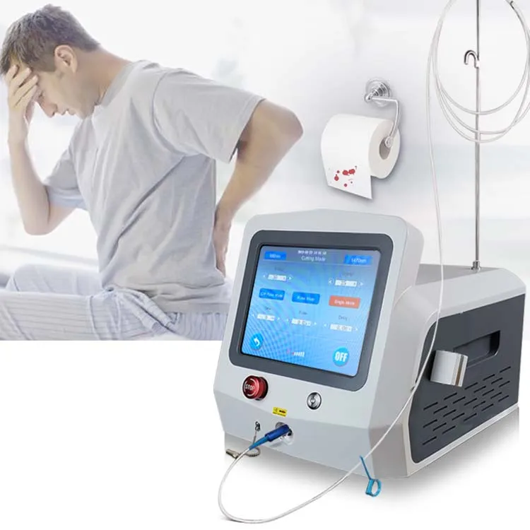 Professional and high quality diode laser hemorrhoid 1470nm 980nm surgic treatment  instrument