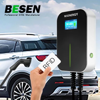 OEM Type 2 22kw 32A RFID Wall mount ev charging station for car charger