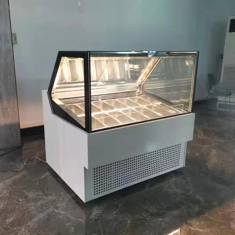 OEM Luxury Ice Cream Display Food Grade Popsicle Cabinet Freezer for Sale Cake Commercial Snack Showcase