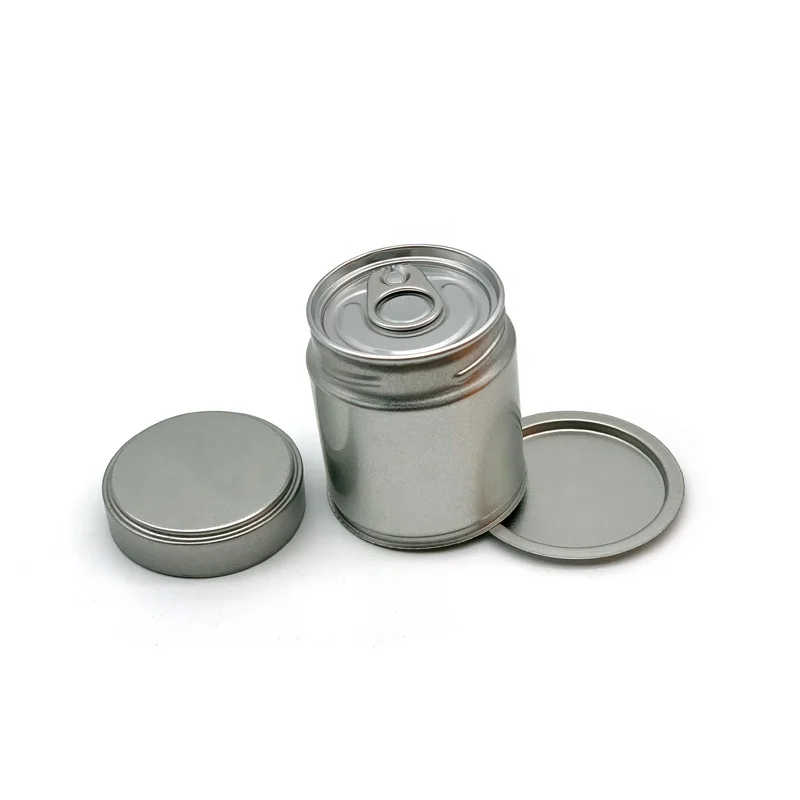Hot sale metal packaging container food grade beautiful small eco friendly airtight empty matcha white round tea tin can boxes