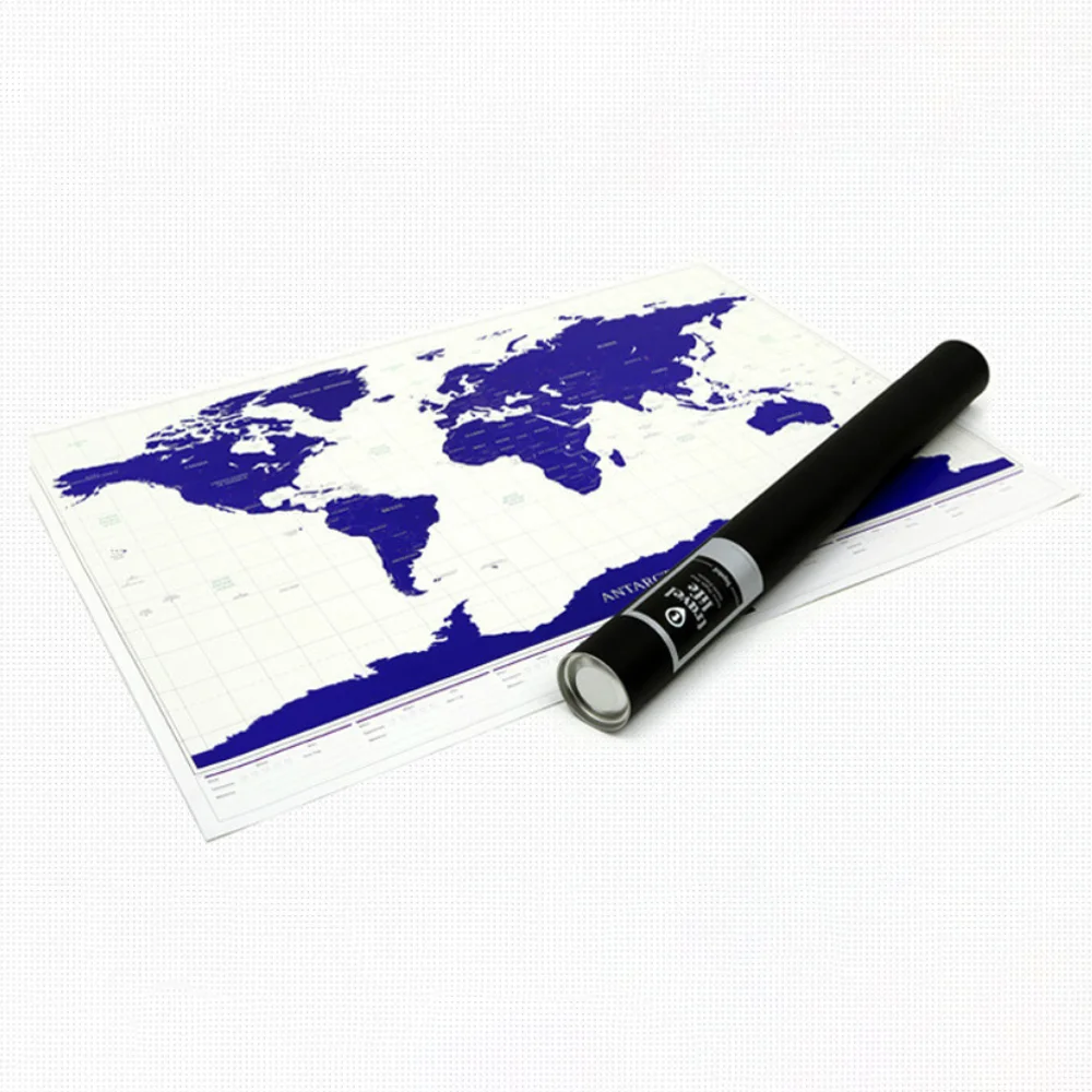 
Night Light Luminous Large Scratch The World Travel Map of the word with Mark pen 