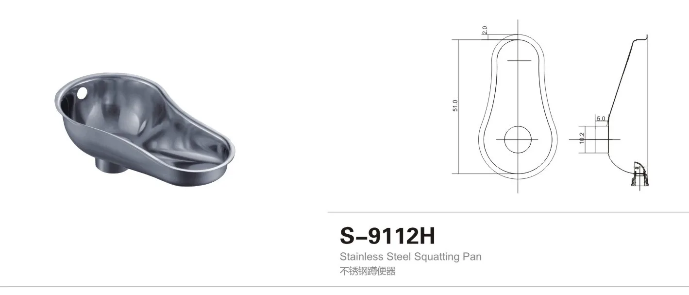 
CE Approved Stainless Steel Washdown Asian Squatting Pan Squat Toilet Types of Squat Toilets 