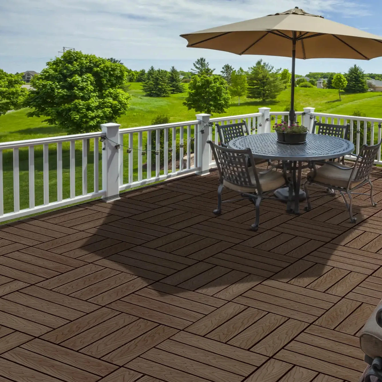 Easy install reasonable price  Composite Wood Decking Waterproof Diy Wooden Floor Boards