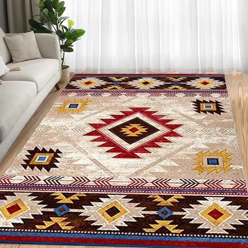 Custom design Floor Stain Resistant print Nylon carpets for Living Room Bedroom Machine Washable Area Rugs