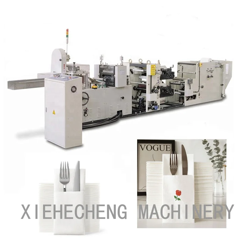 1/8 Fold Automatic Kangaroo Type Napkin Tissue Paper Folding Making Machine with color printing