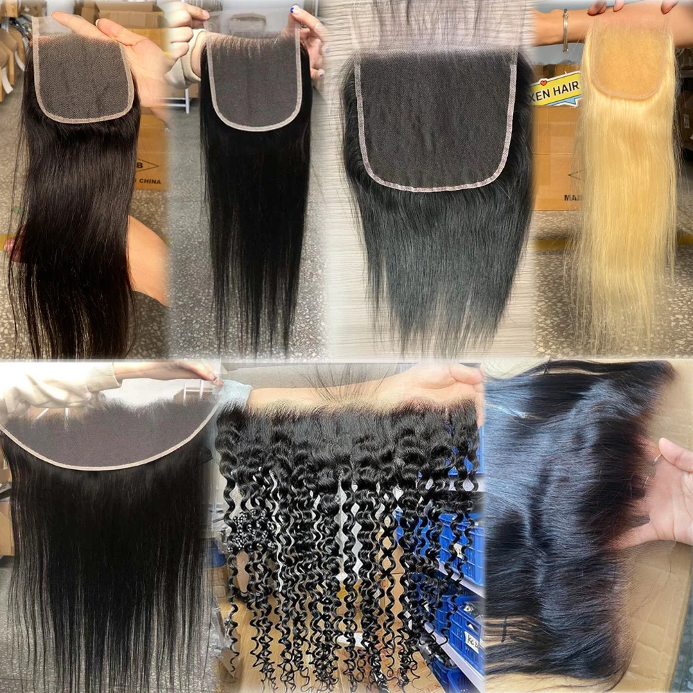 5X5 Hd Lace Frontal Naturel 100Humain Vietnamese Thin Hd Lace Frontal Human Hair Bundles With Lace Frontal