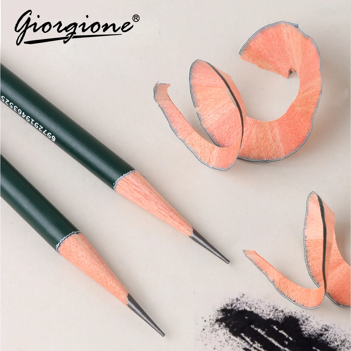 Giorgione Factory Price 10pcs Wooden Sketching Pencils G-59601 Artist Student Drawing Charcoal Pencil Set For Sketch