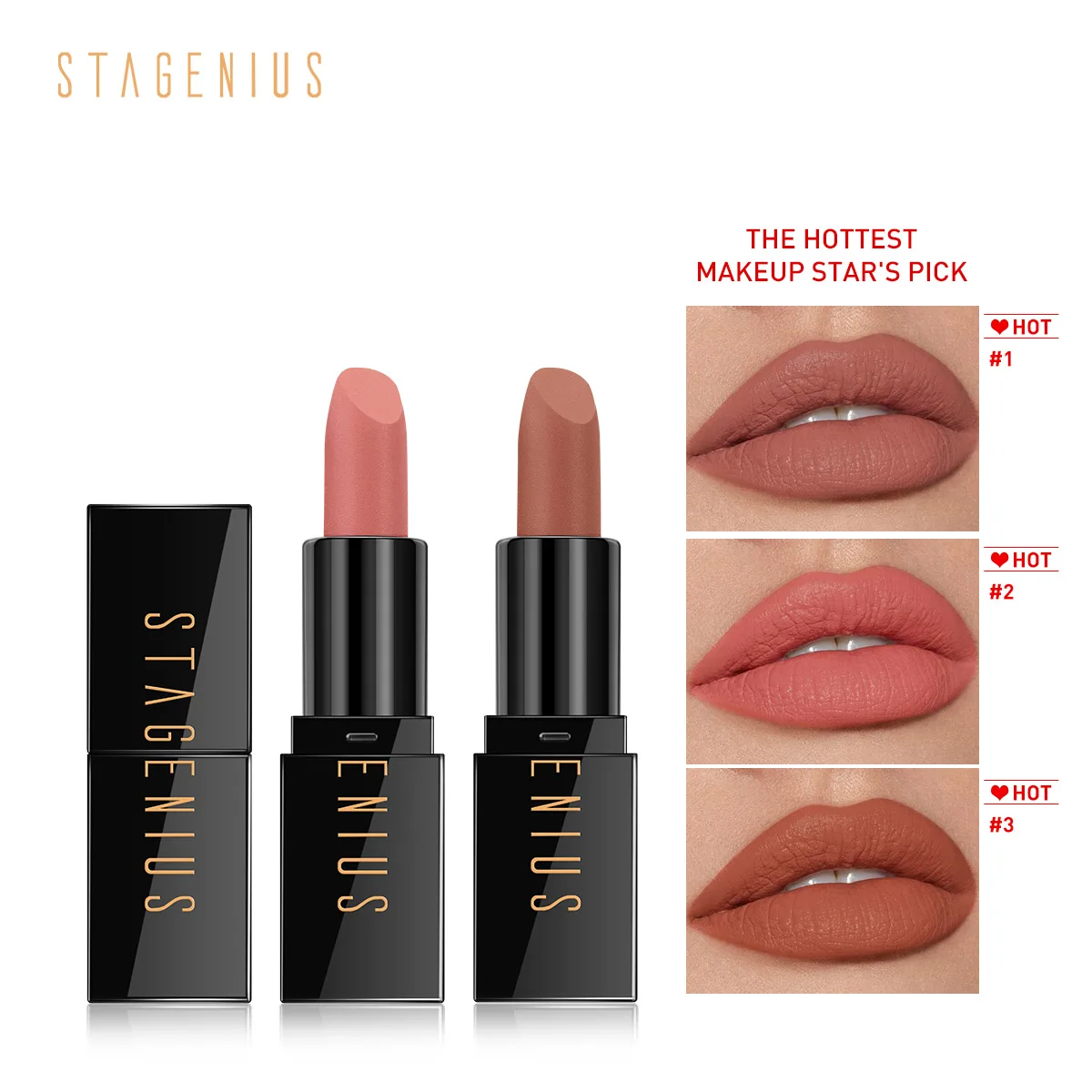 Private label black tube matte lipstick HD color long-lasting moisturizing lipstick mousse texture lipstick