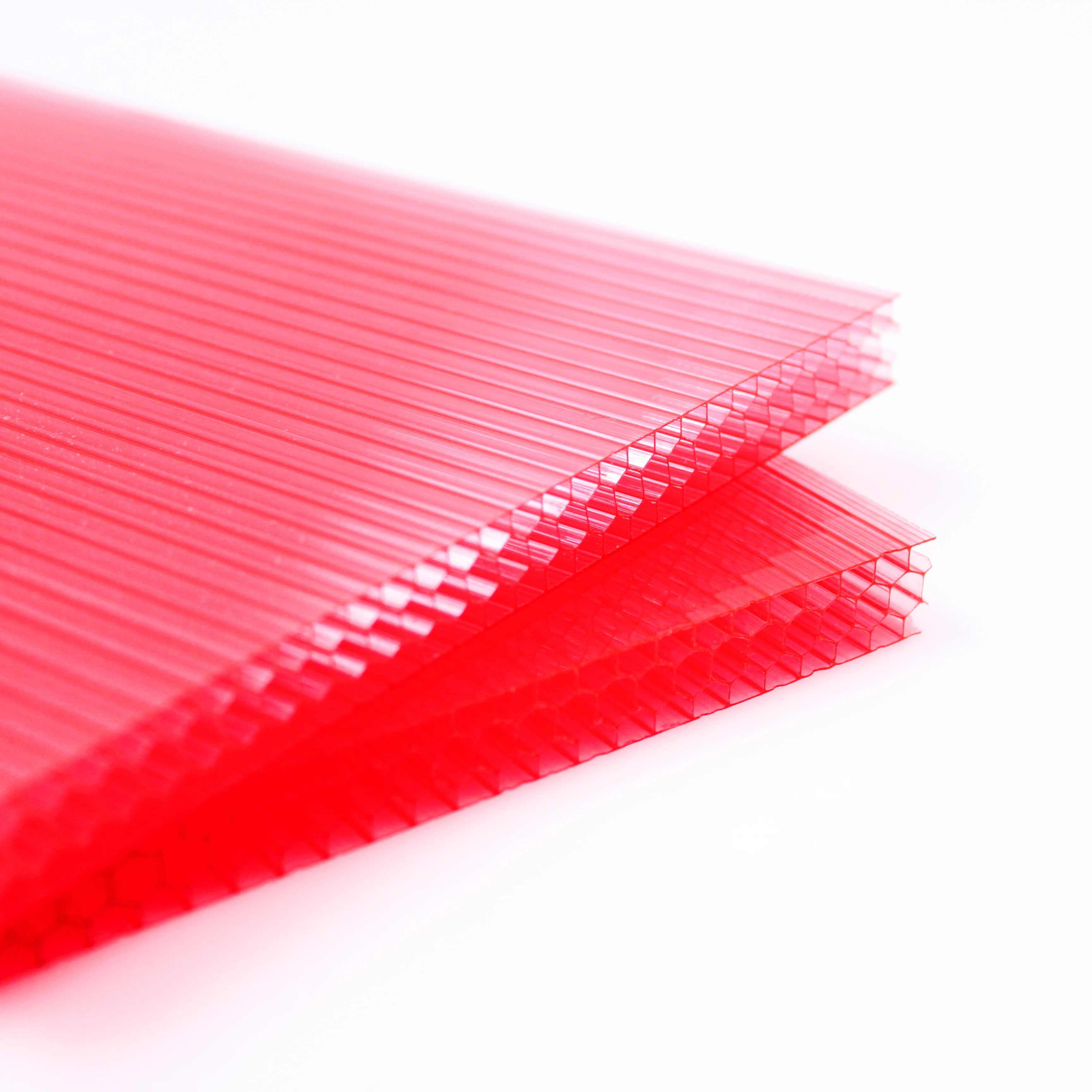 6mm Red Honeycomb Structure Polycarbonate Hollow Sheet