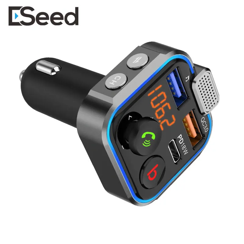 QC3.0 авто зарядное устройство для зарядки Hands-Free Mp3 плеер FM передатчик зарядное устройство с 2 USB портами BT23 PD автомобильное зарядное устройство для мобильного телефона с адаптеры для сим-карт