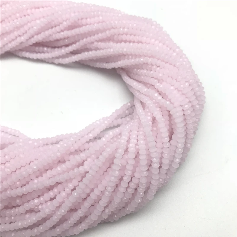 1mm &2mm tiny crystal rondelle  glass  faceted beads for jewelry making jewelry accessories
