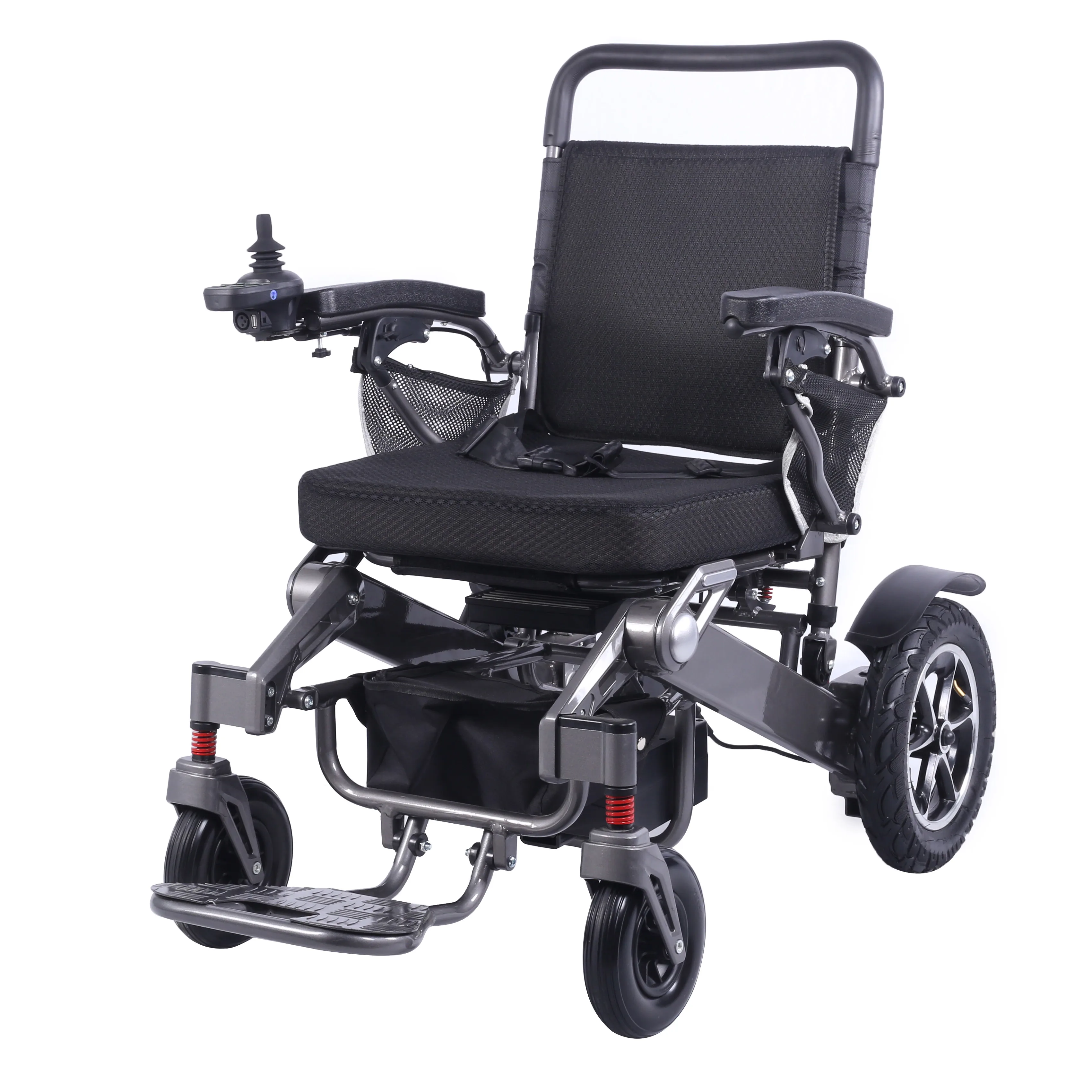 2023 Best Selling All Aluminum Alloy Disabled Care Portable Electric Wheelchair Foldable Lightweight Electric Folding Wheelchair
