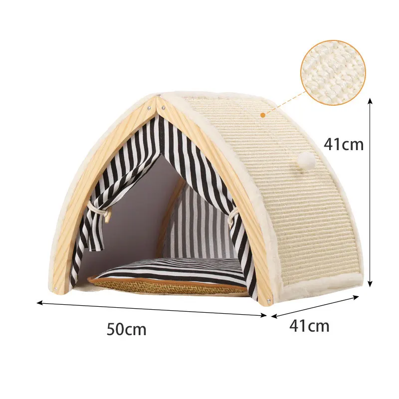 Four Seasons universal sisal pet supplies Cat House Foldable Cat house Cat nest Summer