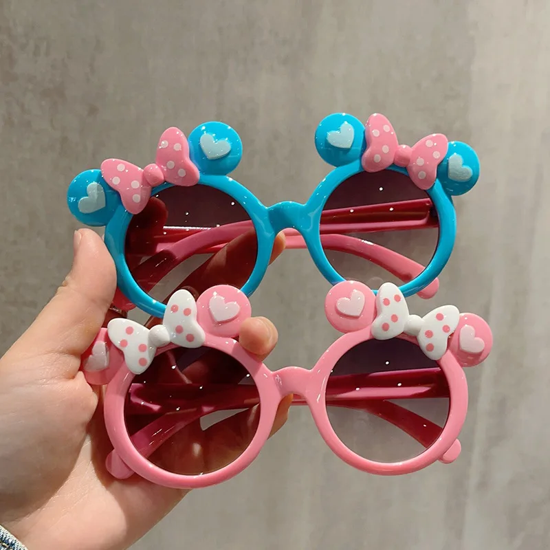 DL GLASSES Cute Cartoon Mouse Shape Kids Sunglasses Girls Boy Baby Mickey Minnie Children Sun Glasses 2024 Gafas De Sol