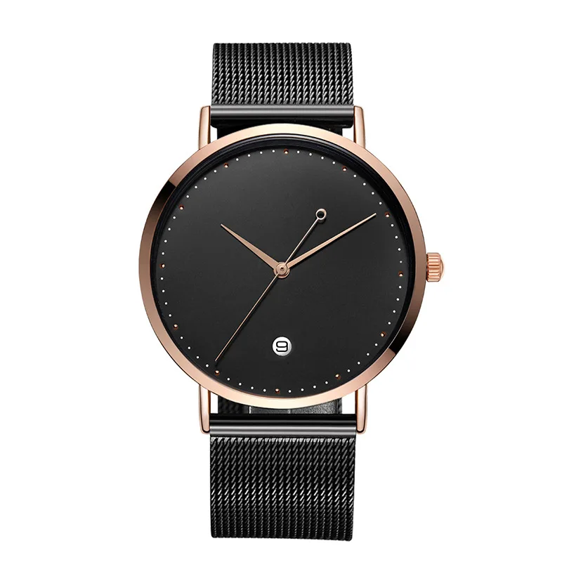 Original Brand Women Men Mesh Band Minimal Wrist Watches Hot Selling Custom Dial OEM Quartz Analog Bracelet Watches LOW  MOQ