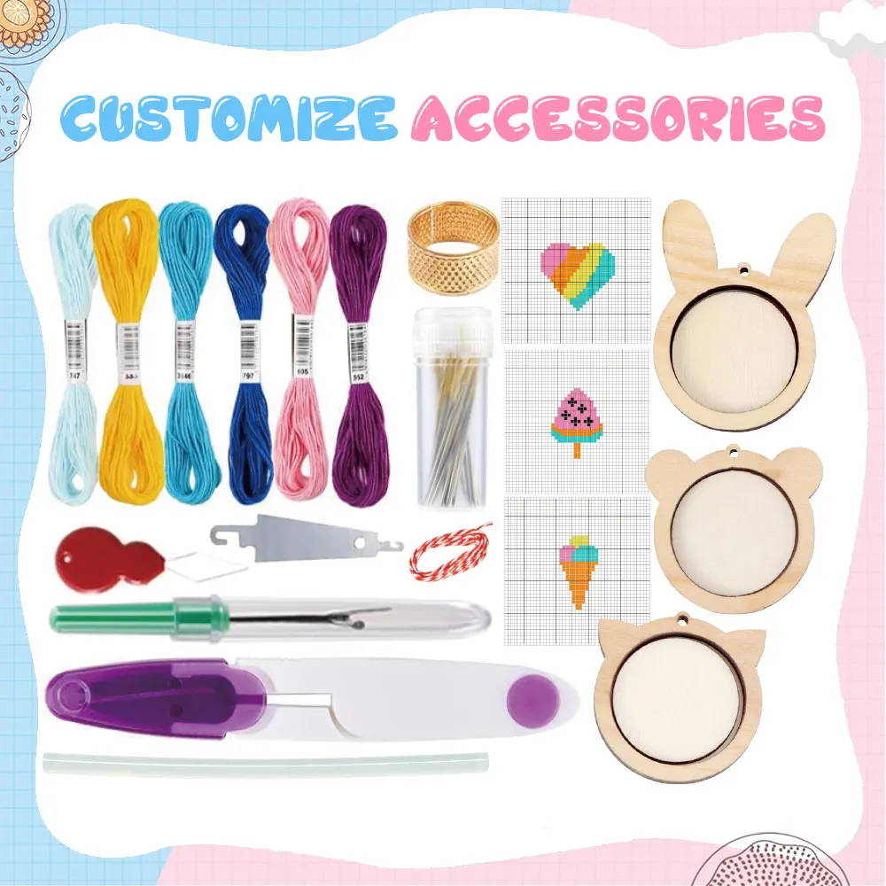 New Mini Embroidery Kit For Adult Beginners Practice Kit Include Embroidery Cloth Hoops Threads For Craft Lover Hand Stitch
