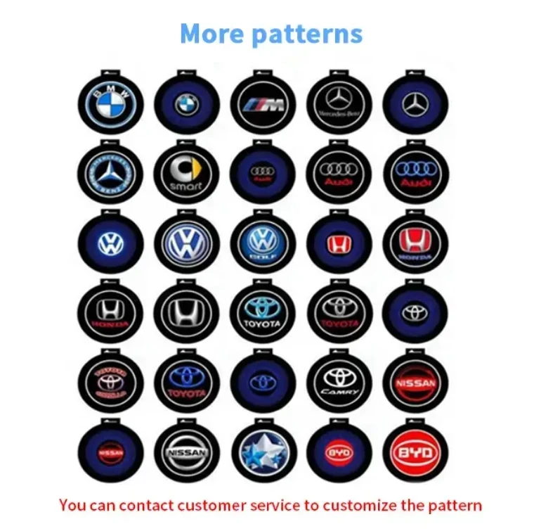 New Arrival Black wireless Car Door custom logo Welcome Light LED Projector Lamp for car accessories interior decorative