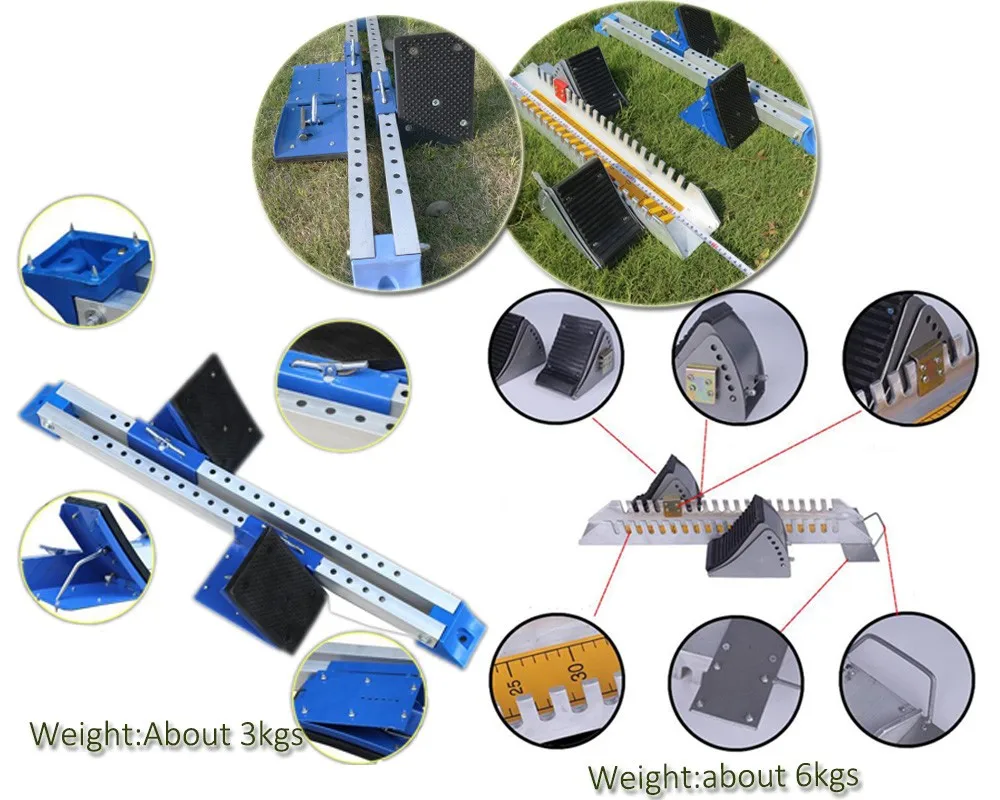 High Quality Aluminum Alloy  Adjustable Athletics Track And Field Athletic Starting Blocks  Running