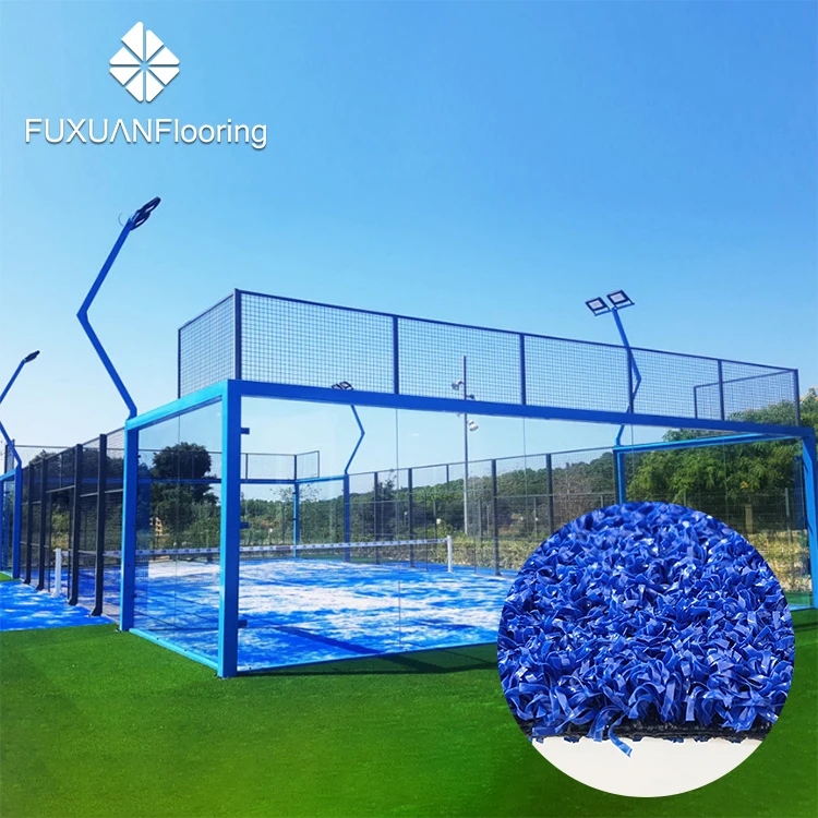 High quality and safe artificial grass synthetic grass for padel tennis court sport turf carpet with blue color