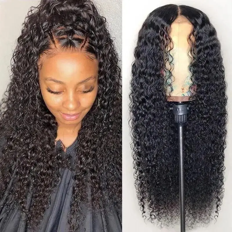 Afro Wigs for Black Women 13x4 13x6 Lace Front Kinky Curly Human Hair Wig