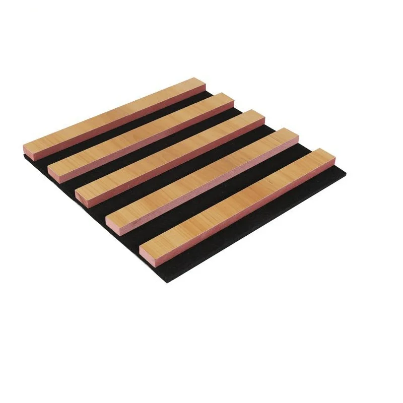 Soundproof Fiber Acoustic Board Custom Akupanel Wooden Slat Acoustic Panels For Hotel