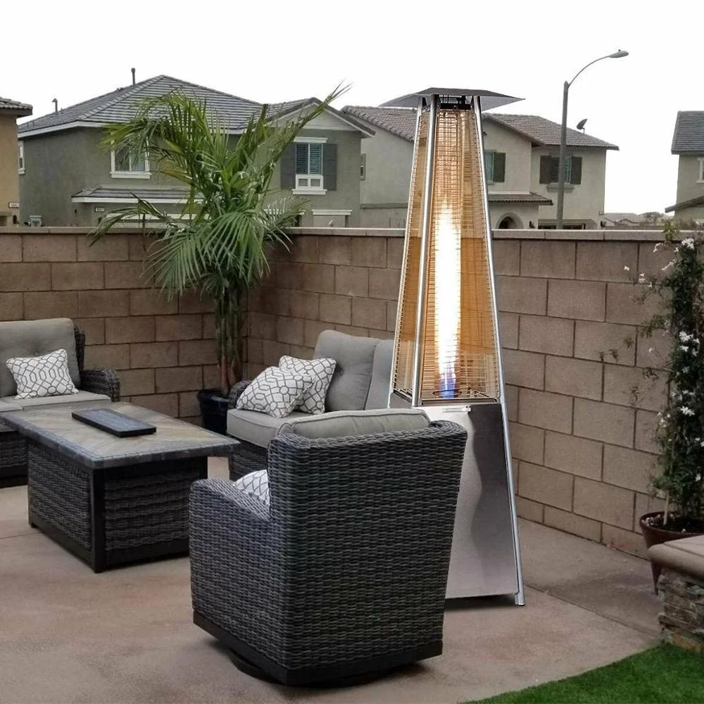 Dependable quality infrared gas tempered glass tube flame patio heater