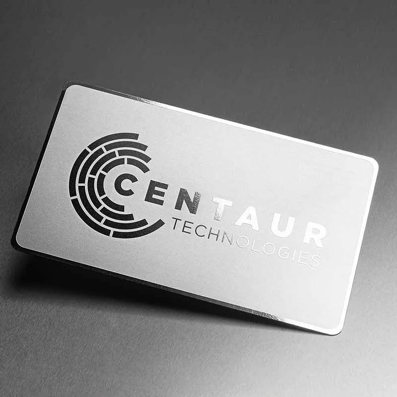 Matte Black Luxurious Finish Blank Metal Business Cards For Laser Engraving