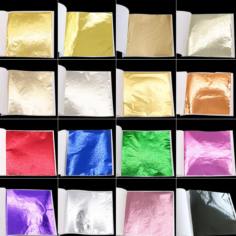 Gold Leaf for Arts Gilding Crafting Painting Furniture Decoration Gold Foil Sheets