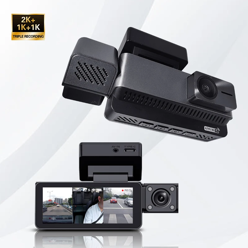 3.39 Inch Car DVR Camera GPS 4K Dashcam Front And Rear Dual Camera 4K Wifi Wireless Dash Cam