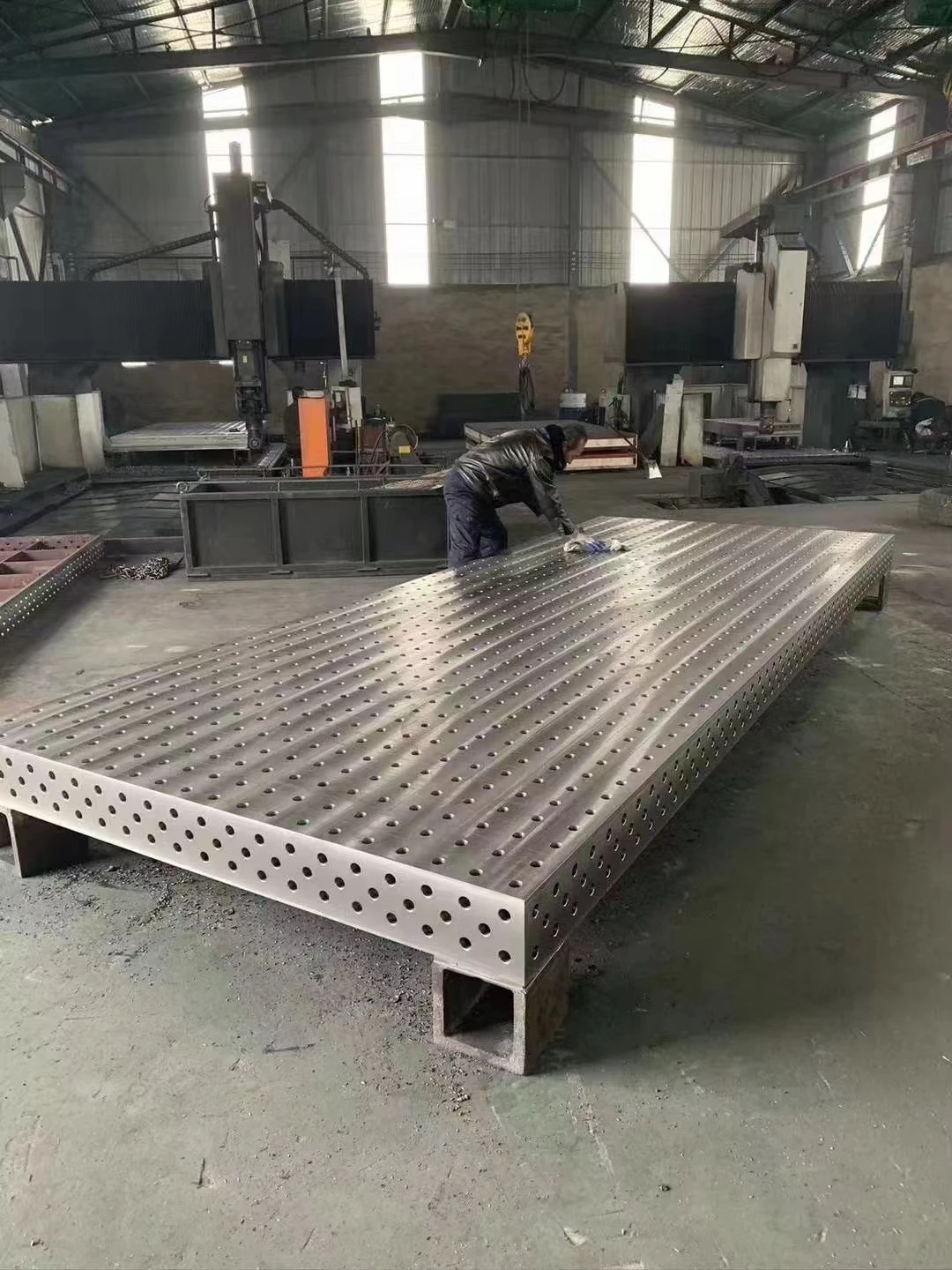 Cast steel iron welding table 3D top quality reusable fixture rotating welding table