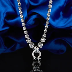 925 Silver 5A CZ Cubic Zirconia Chain Jewelry Custom Wedding Tennis Chain Necklaces