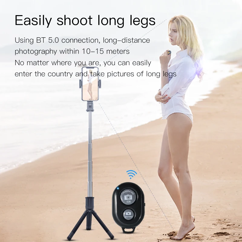 
2021 New Style Selfie Remote Shutter Release Mini Wireless Self-Timer Shutter Bt Remote Control Clicker Button 