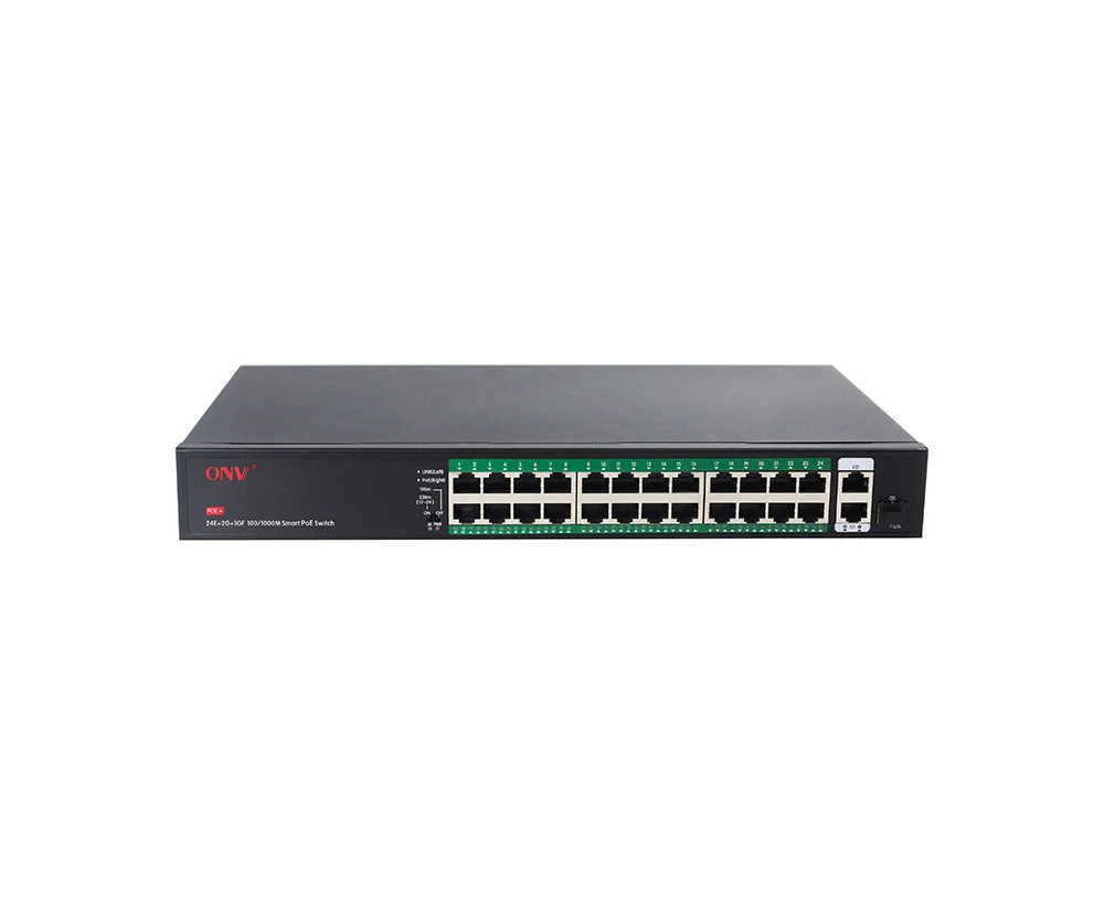 Original Design Industrial POE Switch 10/100/1000M Unmanaged  24 Port Poe Switch ONV-H1024PFD