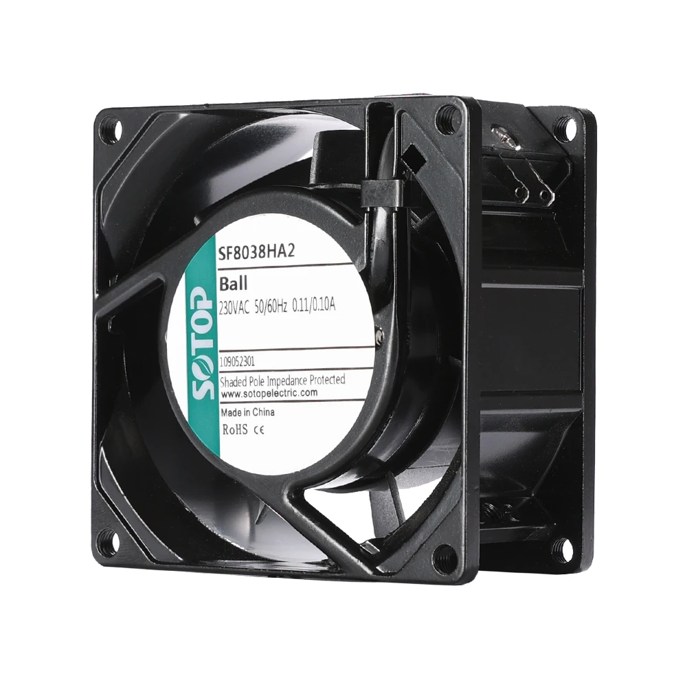 80x80x38mm 8cm 115V AC 14W 53m3/h 2900rpm Electric Drive Power Cabinet compact Axial AC Cooling Fan