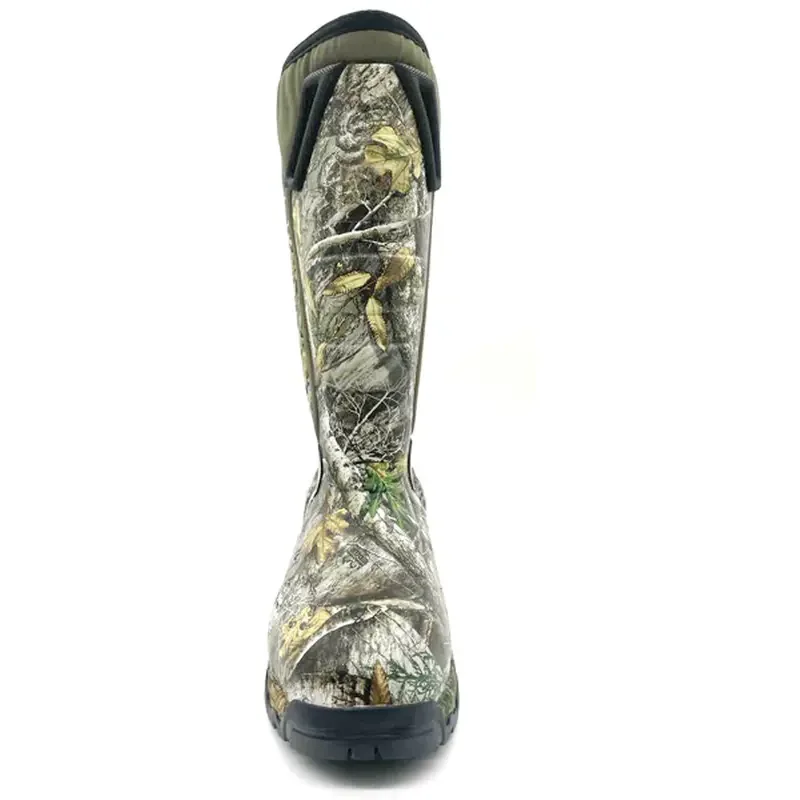 Mens Hunting Boots Muck Realtree Timber Camouflage Hunting Boots 100% Waterproof Natural Rubber Boots