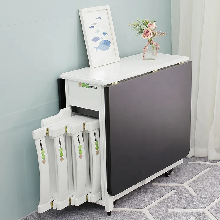 Gcon most popular in the world small saving space living furniture philippine dining table and chairs set foldable dining table