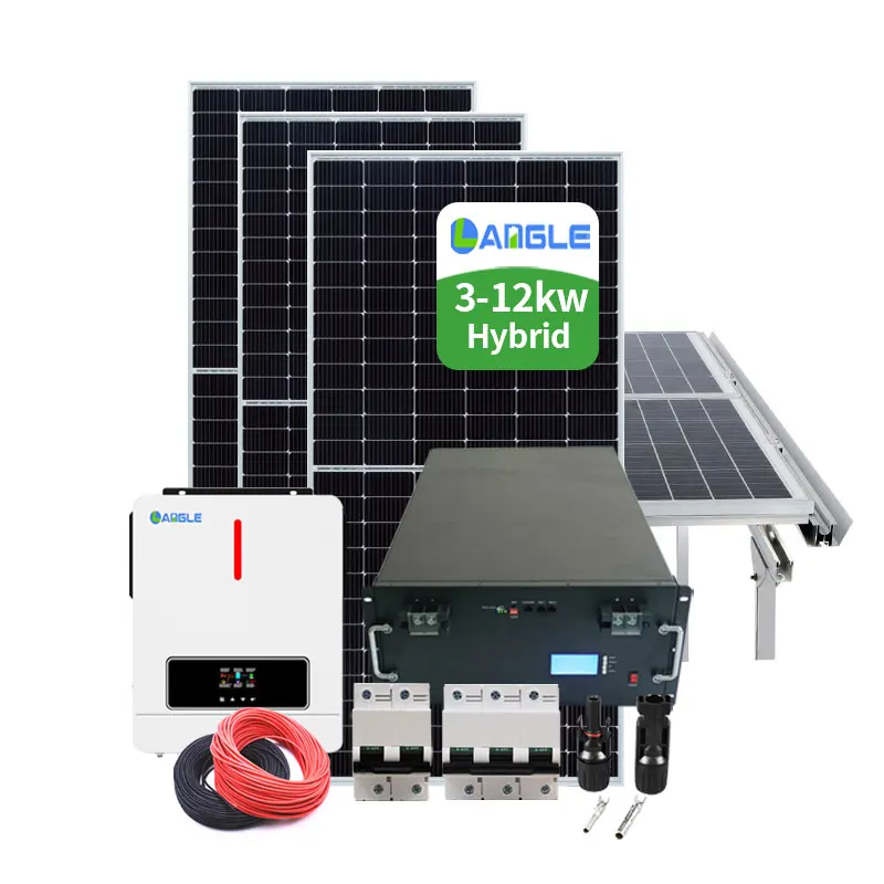 Langle  dropshipping 3-50KW hybrid photovoltaic power generation system industrial and commercial solar energy system