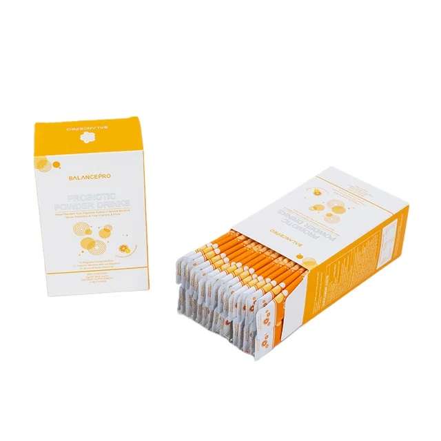 
Fruity Probiotics Soft Powder Drink Bag/Sachet/Stick Pack Orange Flavor Dietary Supplement Manufacturer OEM & ODM 