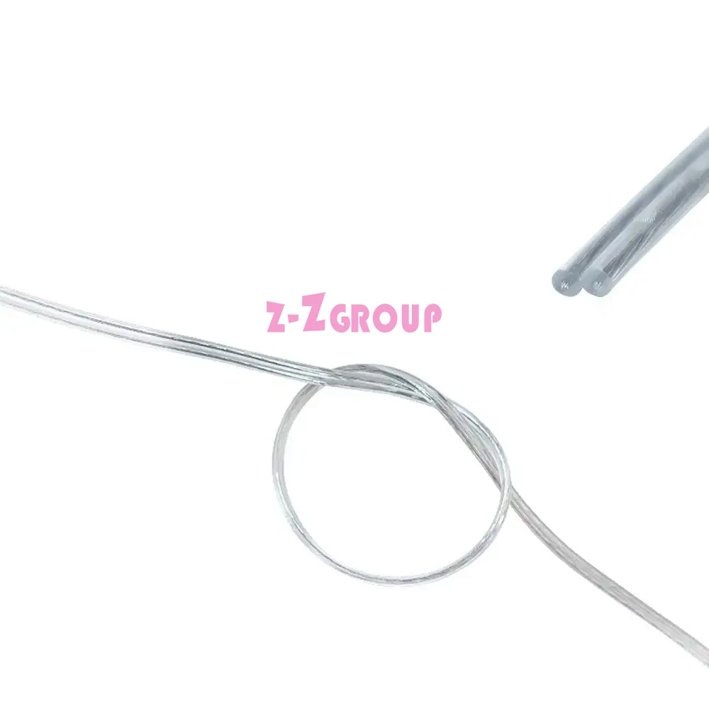24AWG 2 Core Wire Transparent Flat Wire For Dc Power Cable Tinned Copper core