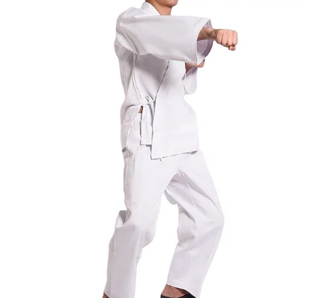 Martial Arts White Karate Uniform Medium Weight Gi Kids & Adult