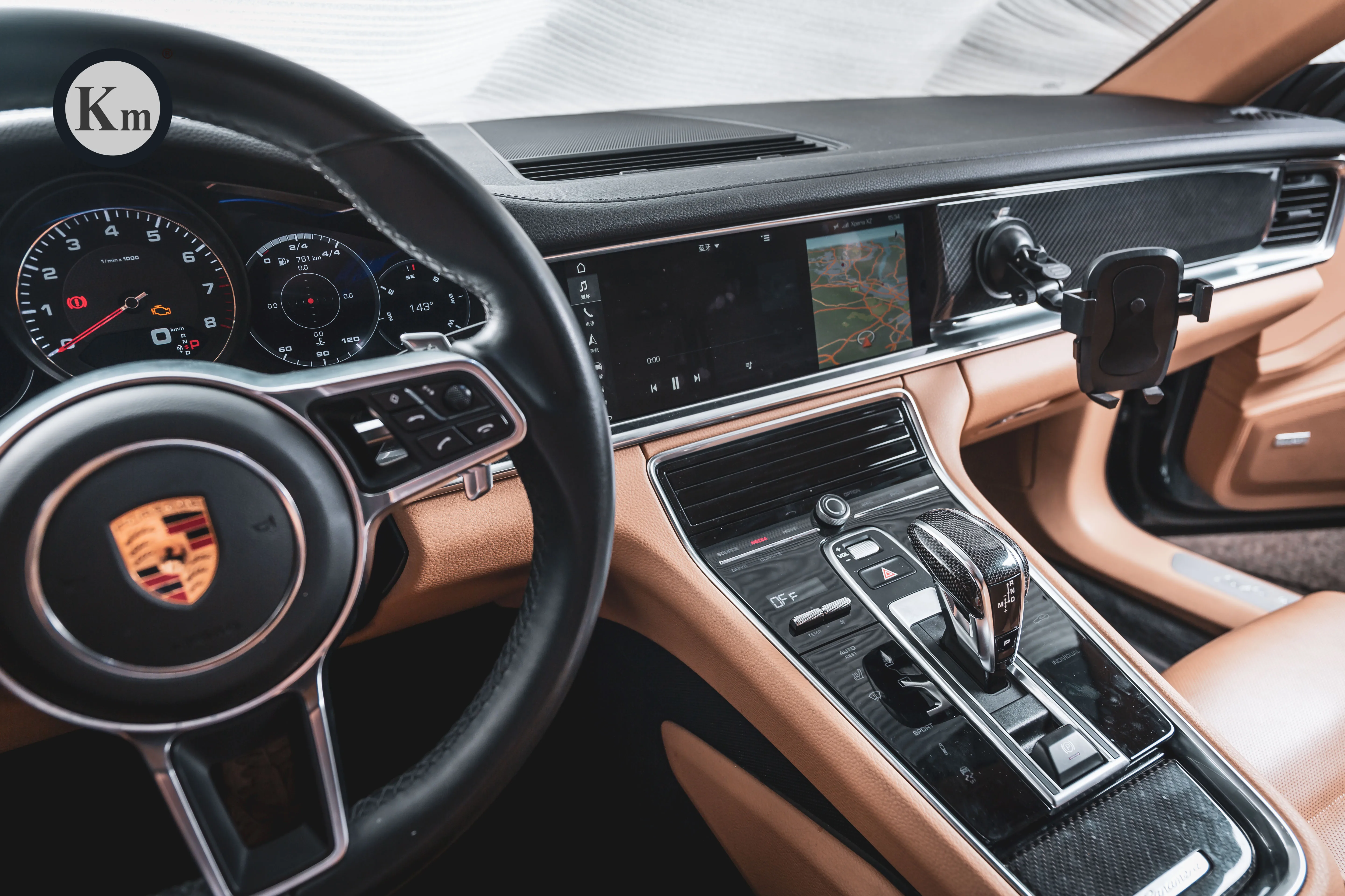 Ручка переключения передач KM для Porsche panamera 971, ручка переключения передач из углеродного волокна, 2017 и выше