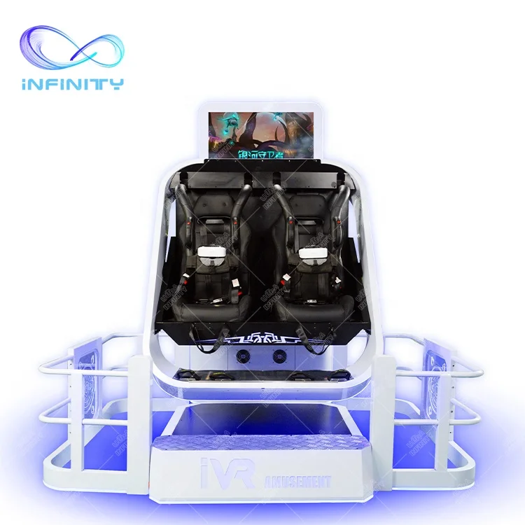 New Virtual Reality Flight Simulator 9D Vr360 Double Seats Roller Coaster Rotating Motion Machine Amusement Park Equipment